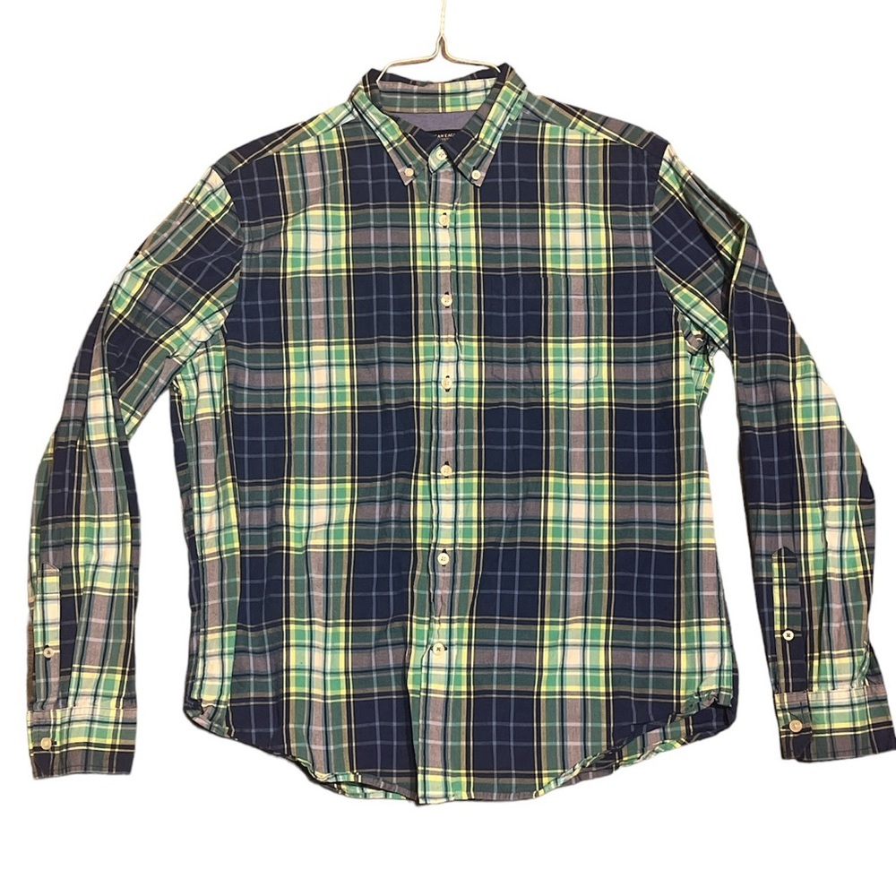 American Eagle green dress shirt size large L